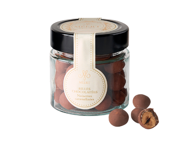Chocolate-coated caramelized hazelnut balls (120g)